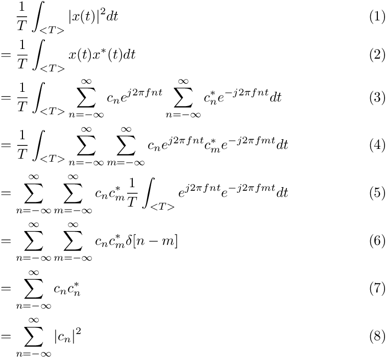 Parseval's Theorem proof