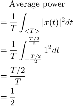 Avg pwr of sq wave traditional