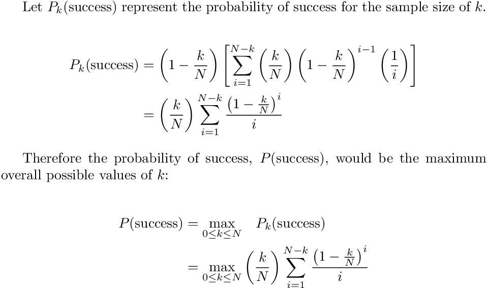 derivation for finite N