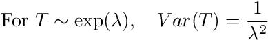 exponential distribution variance