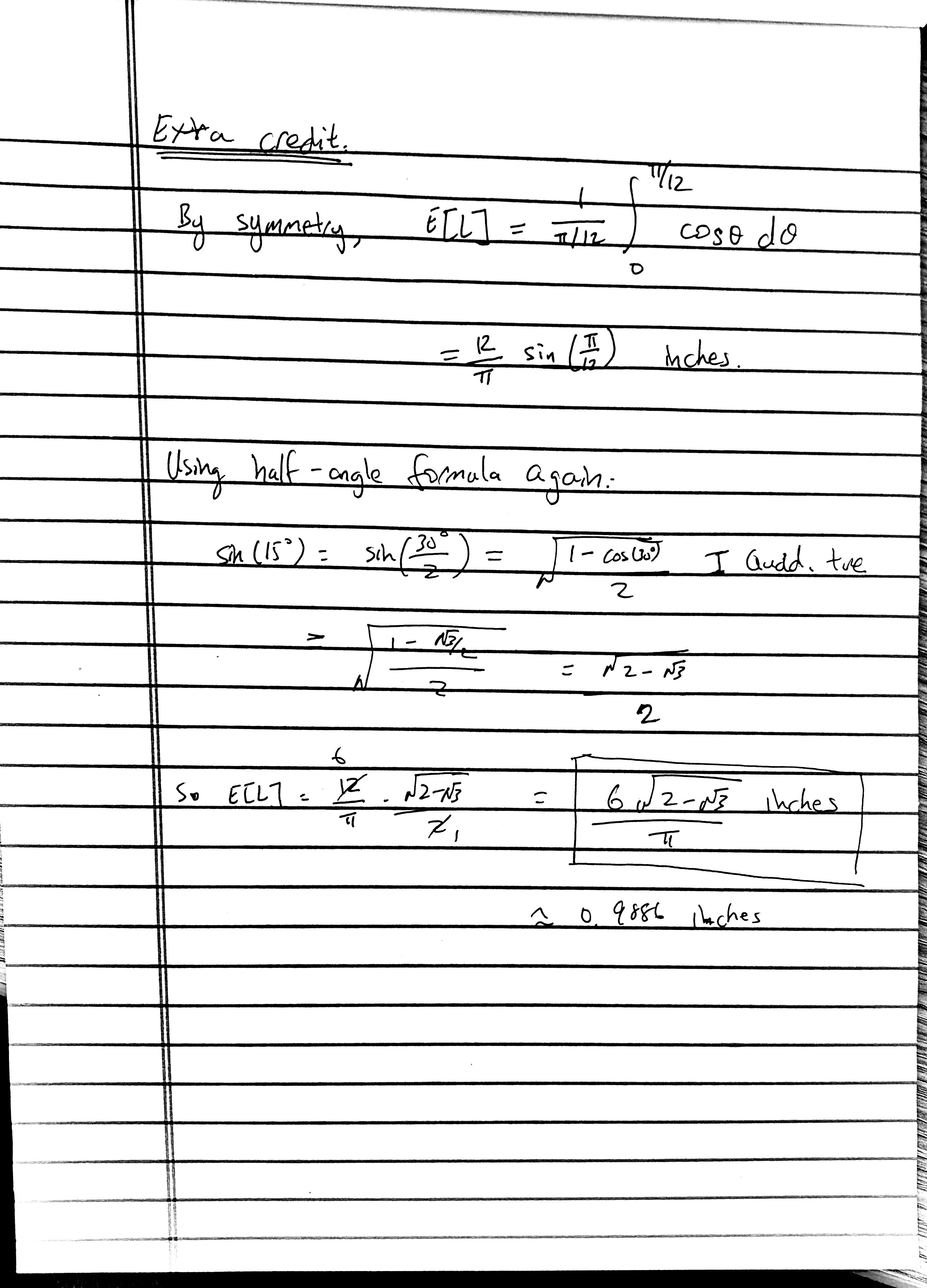 Page 3 of David Ding's handwritten solution to Can You Frame the Triangle?, including the extra credit.